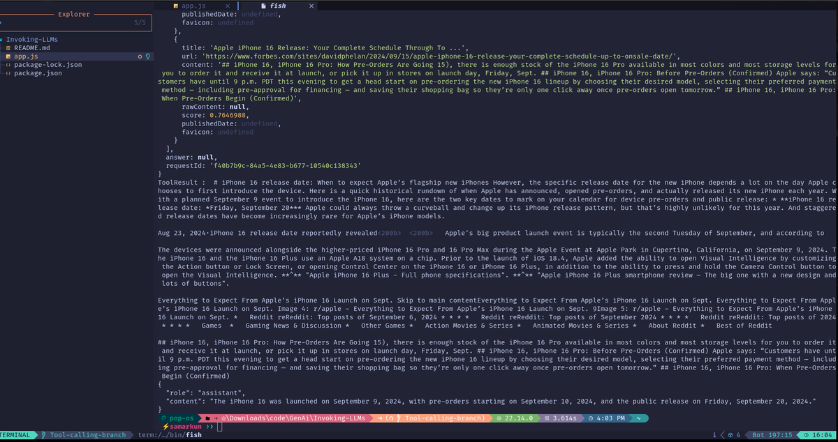 samarkun4's tweet image. 🚀Hands on Update : 

Built my first web scraping tool today using Tavily 🕸️
Not just theory, but real tool calling practice 🚀

LLMs + tools = agents that can fetch live data, scrape, automate.

Next step → built chat bot !

#AI #GenerativeAI #ToolCalling