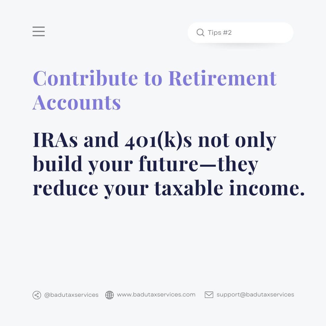 BaduTaxServices's tweet image. 🧠 Tax season doesn’t have to be stressful—make it strategic with Badu Tax Services.

✅ Self-employed? Small biz? We’ve got you covered. 📲 DM us or file here: bit.ly/3D5Pe4E

#TaxTips #BaduTaxServices #FileSmart #FinancialFreedom