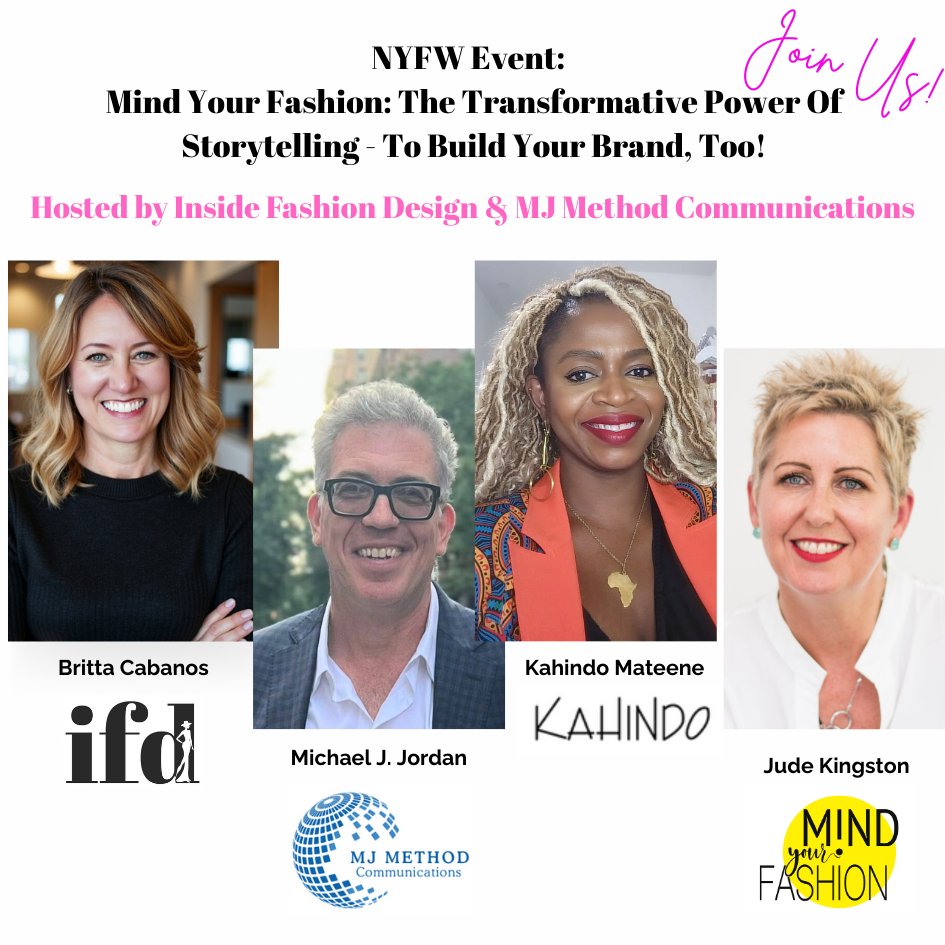 Excited about NYFW? Discover how storytelling can transform your brand at "Mind Your Fashion" with Inside Fashion Design &amp; MJ Method Communications. Don't miss out! #NYFW #FashionBranding