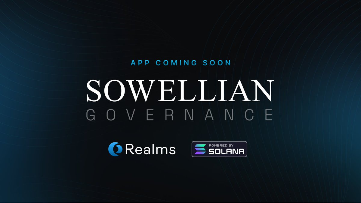 Sowellian Governance アプリのティーザー