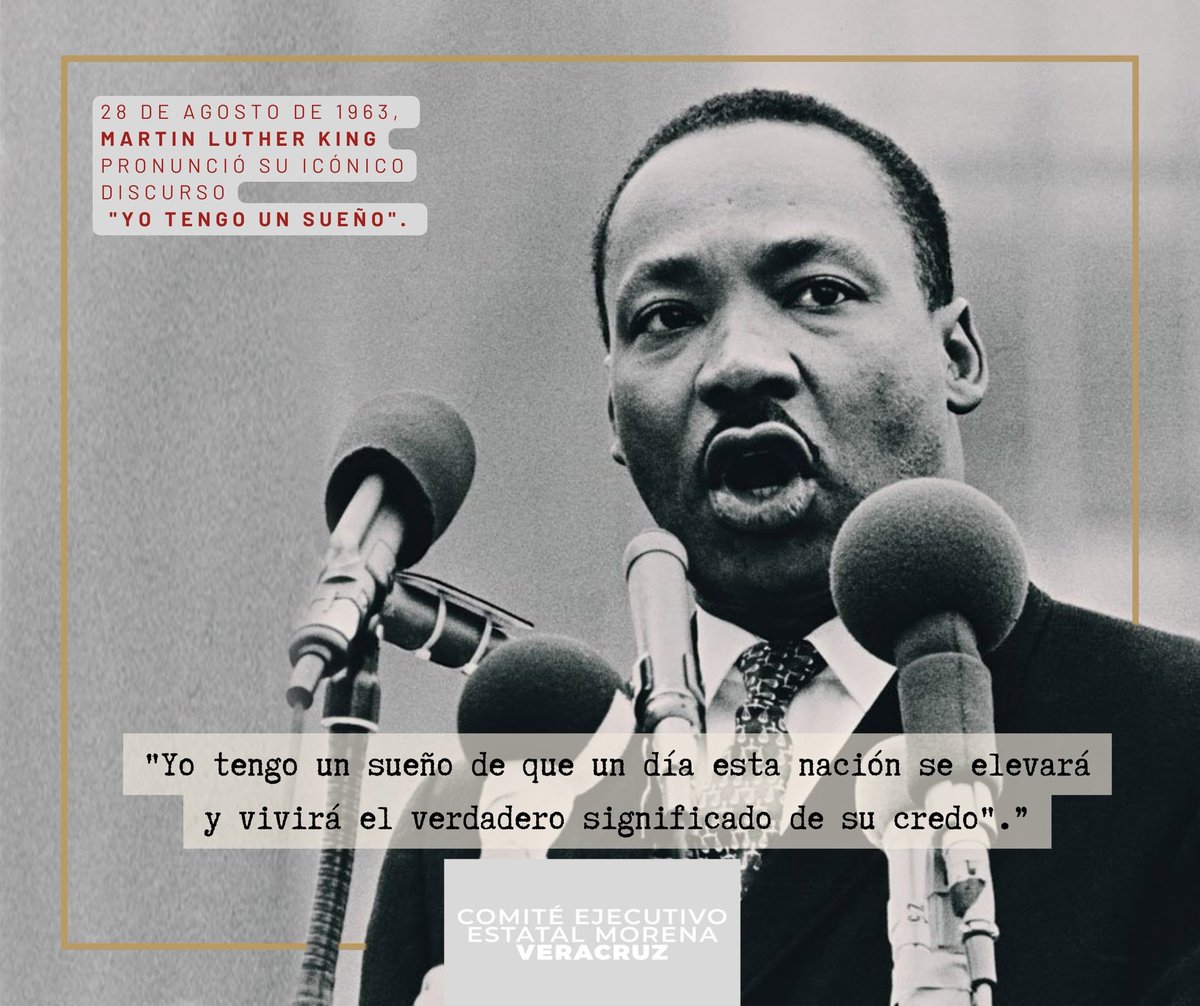 28 de agosto de 1963
Martín Luther King
Pronunció su icónico discurso 
"Yo tengo un sueño"