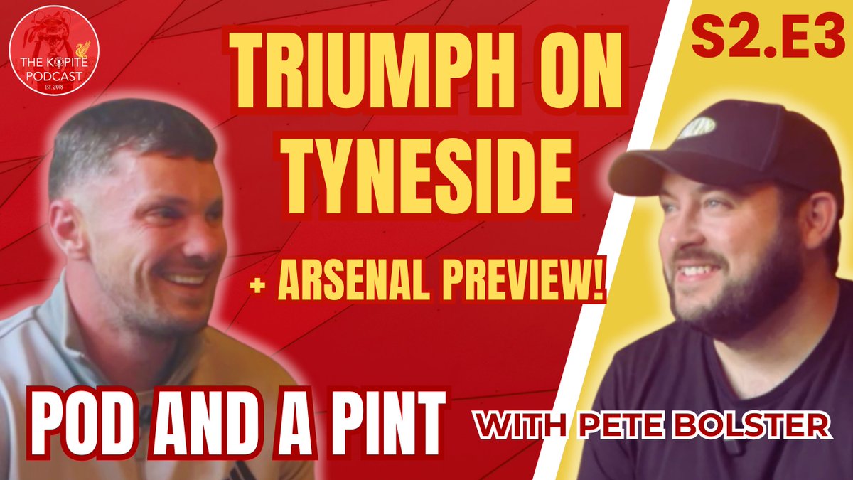 KopitePodcast's tweet image. 𝐏𝐎𝐃 𝐀𝐍𝐃 𝐀 𝐏𝐈𝐍𝐓! 🎙️🍺

@Mick_Moran_ &amp;amp; @peter_bolster discuss fast food gaffs, the boss Newcastle win &amp;amp; laughing at the Mancs before looking ahead to Arsenal! #LFC 🔴

🎥 Watch on YouTube:
→ youtu.be/5thxhLurLXQ?si…

🎙️ Listen via audio:
→ linktr.ee/TheKopitePodca…