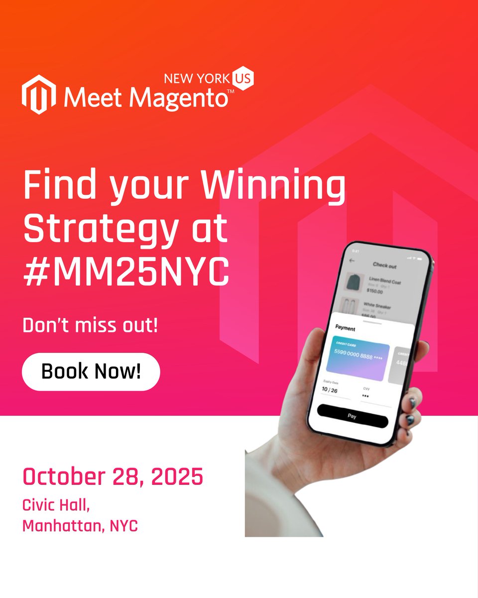 meetmagentonyc's tweet image. 60% of online shoppers abandon carts due to unexpected shipping costs. 🚚💸 Learn how to reduce cart abandonment & boost conversions at #MM25NYC. Get your tickets now! meetmagentonyc.com/tickets
#EcommerceTips #Magento #MM25NYC @AdobeCommerce @magentoassoc @AdobePartner