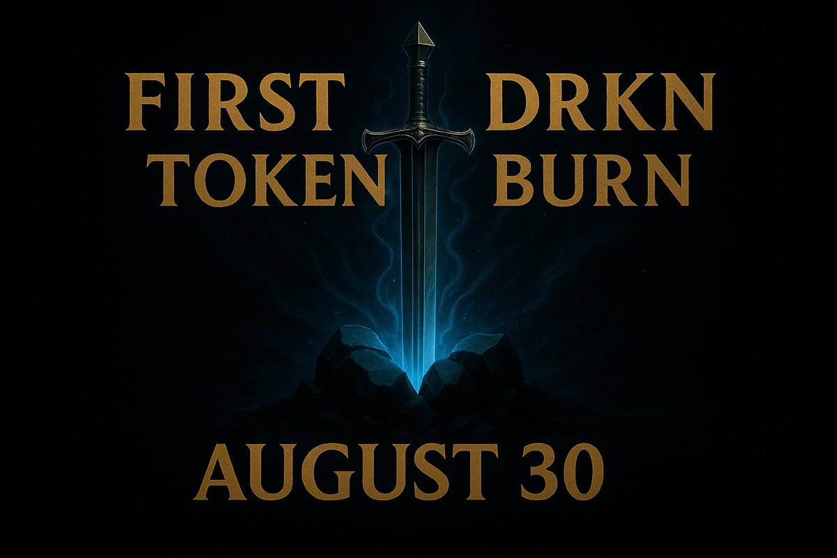 DRKNTOKEN's tweet image. 🔥 The wait is over.
⚔️ The First DRKN Burn is coming this August 30.

A new era begins… and the crypto market will never be the same again. 🌑🚀
#DRKN #DRKNArmy #Crypto #Burn #NFTs