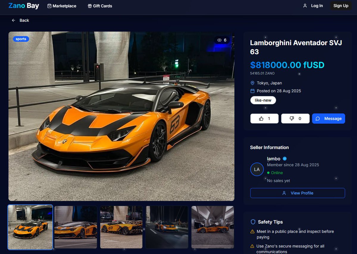 Is anyone interested in a new Lamborghini? 🏎

Just 54,165.01 $ZANO and its yours!

Back when $ZANO was only $0.60, that would’ve cost you just $32,500.

Today, the same stack is worth over $818,000 💰🔥

Let that sink in… 🧠