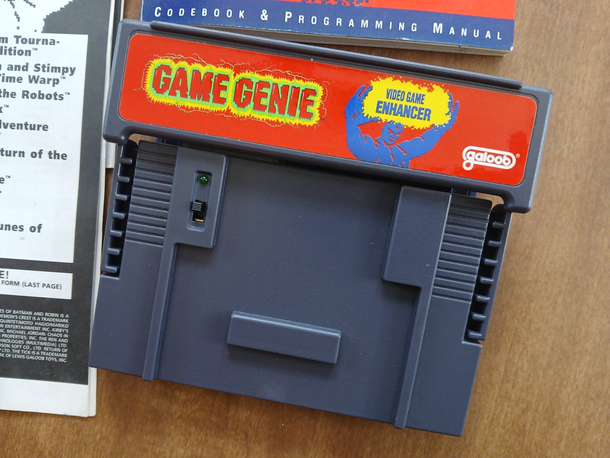 Retrofixes's tweet image. Recent Find!  A mint  condition SNES Game Genie complete with original paperwork.