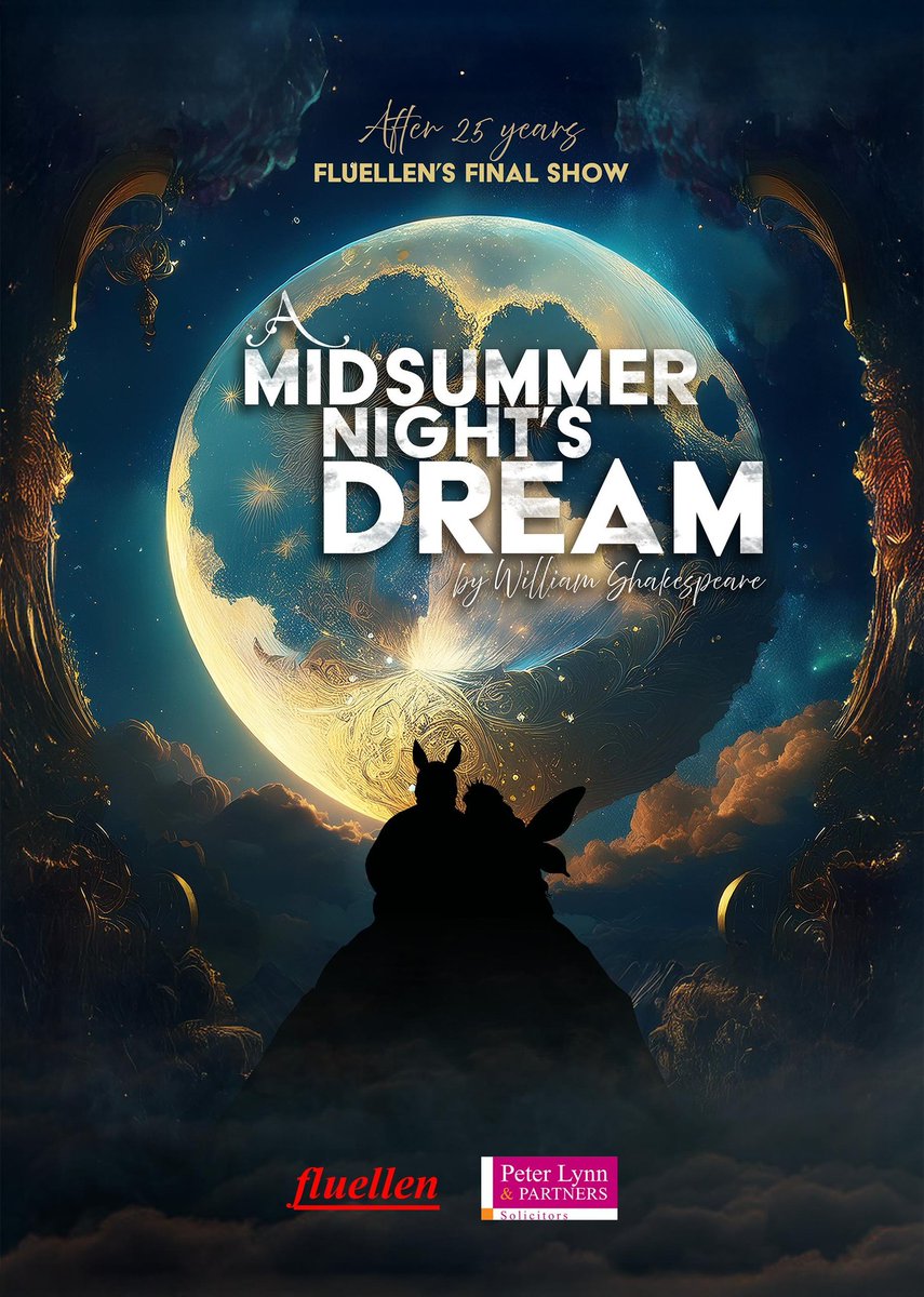 Fluellen's 'A MIDSUMMER NIGHT’S DREAM' by William Shakespeare  Fluellen Theatre's 25th Anniversary &amp; FINAL PRODUCTION on 10th-12th September (matinées on 11th &amp; 12th) <a href="/SwanseaGrand/">Swansea Grand Theatre</a> Arts Wing. DON'T MISS IT 😊
Book your seats now to avoid disappointment 

swanseagrand.co.uk/article/39311/…