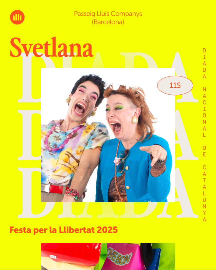 🧡 <a href="/svetlanamarrana/">svetlana</a>🧡

Ja tenim la segona confirmació de la Festa per la Llibertat! 🌟

Des del Poblenou i amb molt "carinyo", Svetlana arriba amb la seva barreja única d’electrònica i rumba. Irreverents, autèntics, combinen festa, reivindicació i molta diversió.

📆 11 de
