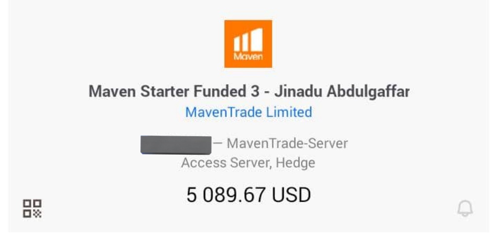 Funded phase is the real challenge. Maven will make it easy for you.. 1% is okay per week. No rushing. This week flow well. #forextrading #BTCUSD