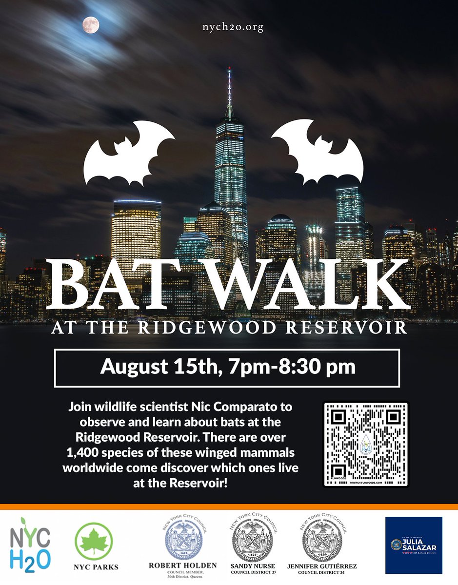 Sign up now for our LAST bat walk of the season before they migrate! Don’t miss out on this amazing experience led by bat expert and scientist Nic Comparato 🦇

Sign up for free here: eventbrite.com/e/bat-walk-at-…
