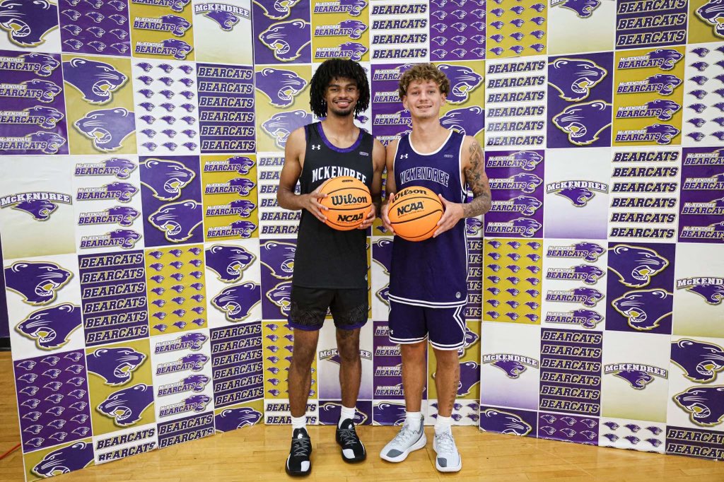 Former Warriors geared up at Media Day for <a href="/McKendreeHoops/">McKendree Basketball</a> <a href="/king12justin/">Justin King</a> <a href="/RolElite32/">Rolen Adams</a>