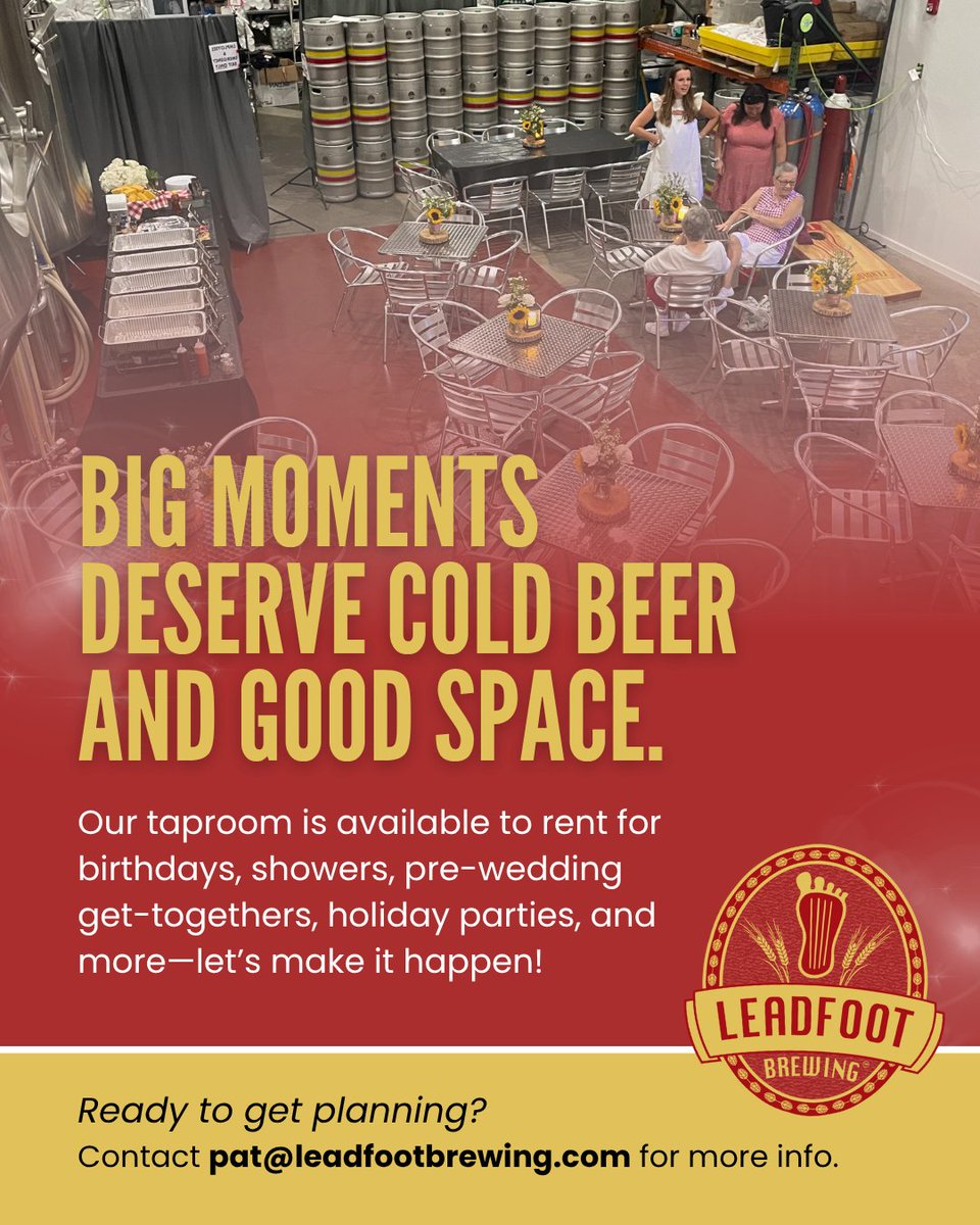 Planning a party or special occasion? We’ve got the perfect spot — and the pints — to make it unforgettable. 🍻