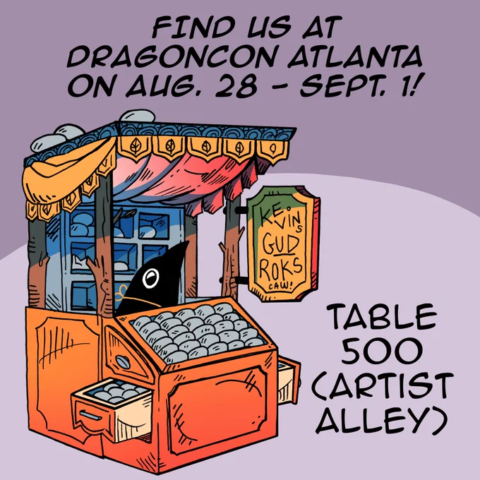 #dragoncon artist alley starts TOMORROW!! Please visit my cowriter and buddy at table 500. I'm staying in Canada this year