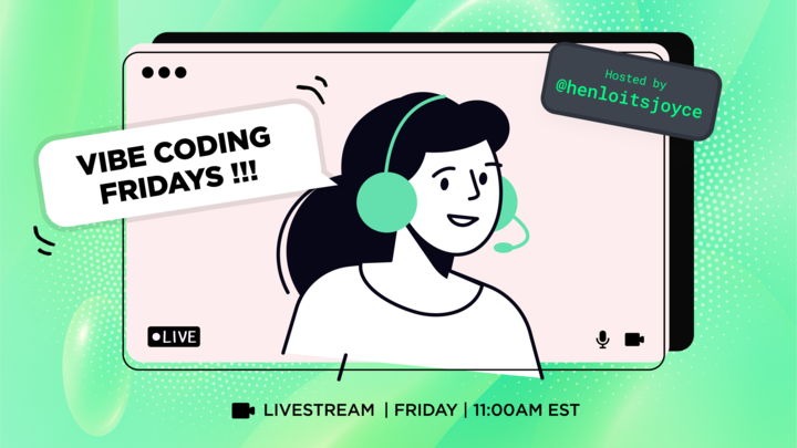 crossmint's tweet image. Join @henloitsjoyce tomorrow at 11am EST for our Vibe Coding Fridays series.
She'll show you how easy it is to build with Crossmint and your preferred AI coding agent.
Leave a ⏰ in the comments and we'll send you a reminder!