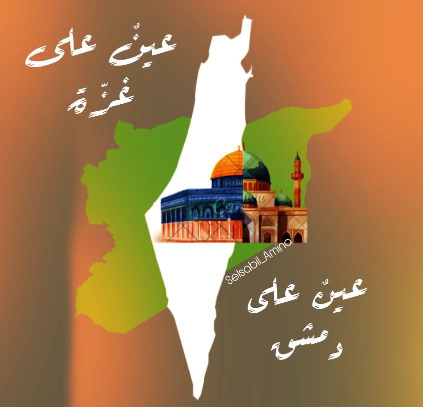 🔻🔺🔻🔺
يا #غزة الشّام قد جُنّت بواكينا
نبكي #دمشق أم نبكي فلسطينا!

🇸🇾❤️‍🩹🇵🇸