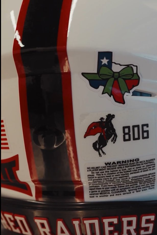 DanIsett's tweet image. The American flag, the Big XII, the Masked Rider, the 806, and the #TexasStrong ribbon.

@TexasTechFB is us.  #WreckEm