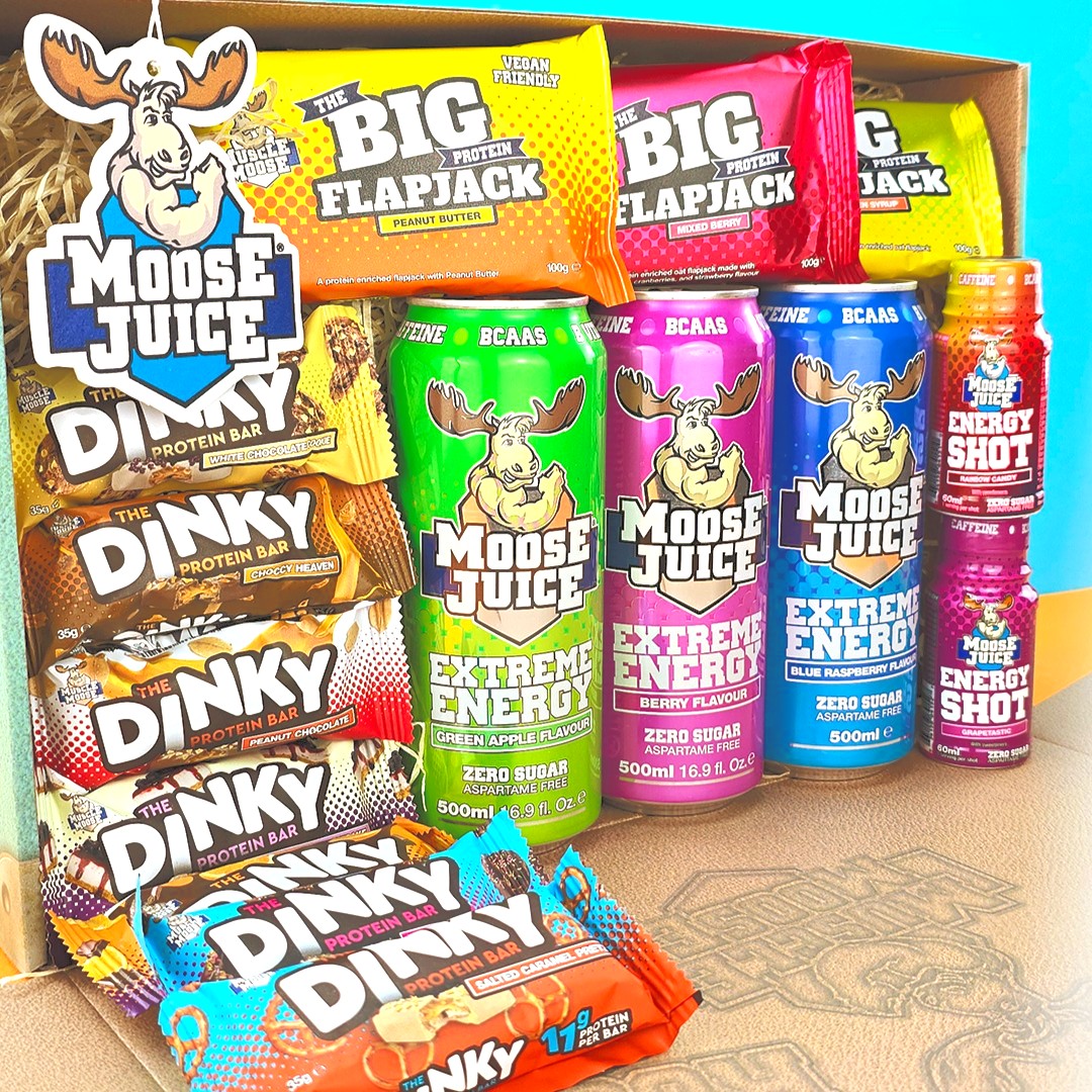 The perfect way to try all of our super-tasty Moose Goodies and discover a new favourite.....or two!!😋

Treat yourself to a Muscle Moose Selection Box today - you deserve it!

Available exclusively on our website 🤗