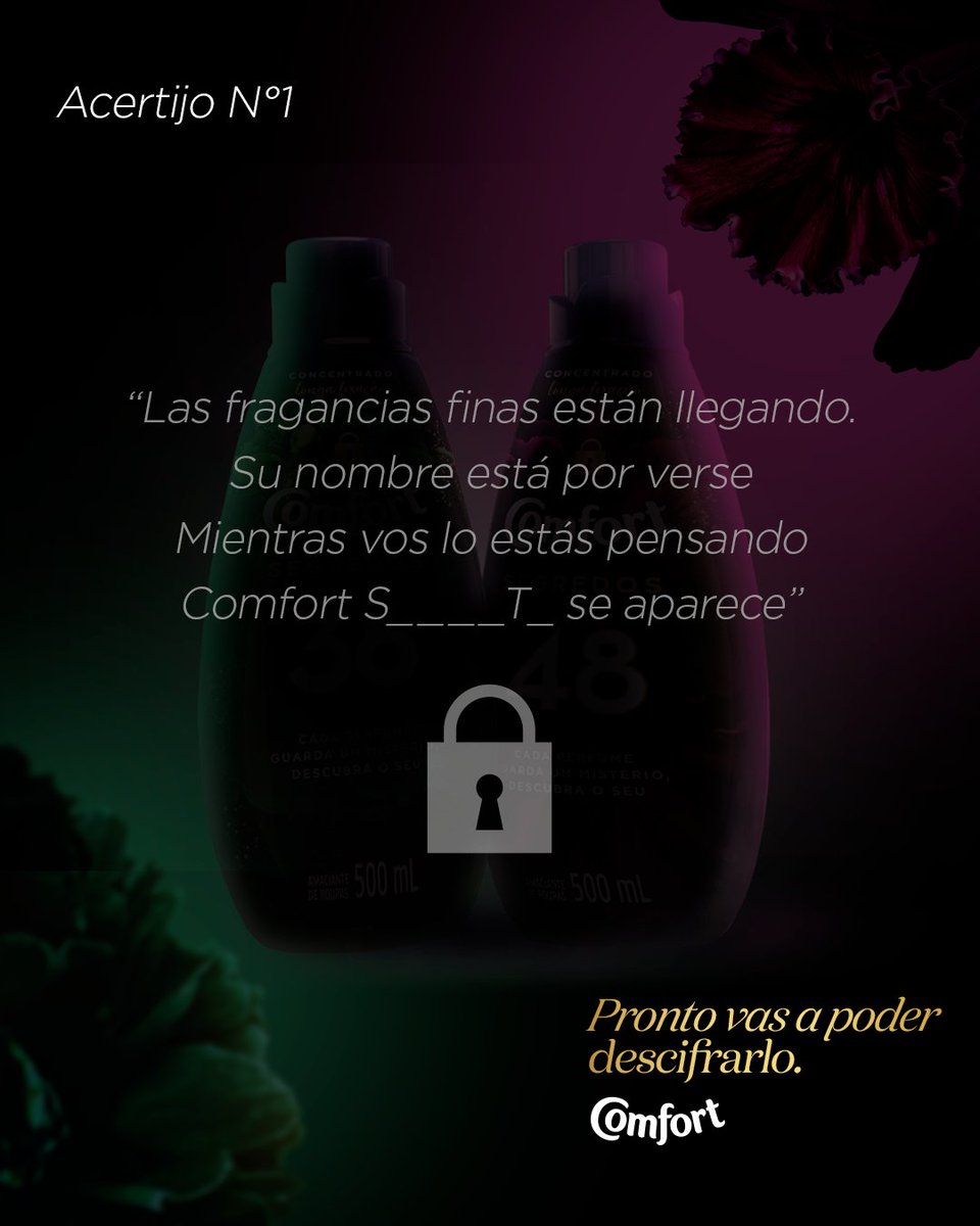 Un perfume sofisticado está llegando a Comfort, ¿te animás a descifrar cómo se puede llamar? Dejá acá tu respuesta 👇🏽
