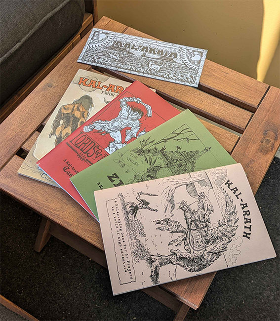 My copies of the Kal-Arath roleplaying game just arrived.💪If you're craving some primal, brutal barbarian action beyond video games, check out these zines from <a href="/CastleGrief/">Castle Grief</a>