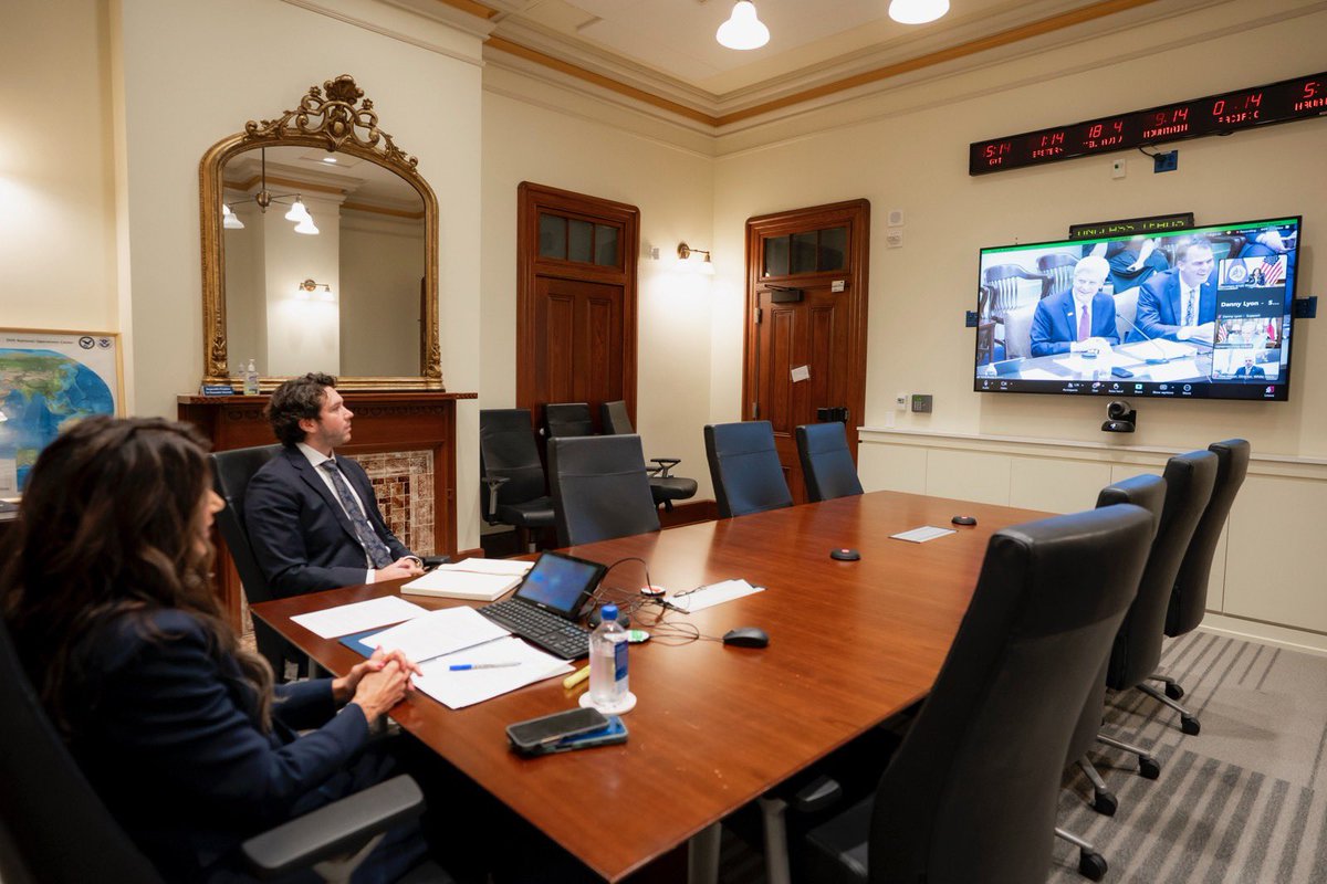 Sec_Noem's tweet image. In Texas and New Mexico, DHS has shown what federal disaster response can and should be: state-led, federally supported, and locally executed. 

We just wrapped our third FEMA Review Council meeting where I was joined by governors and leaders in emergency management to report on…