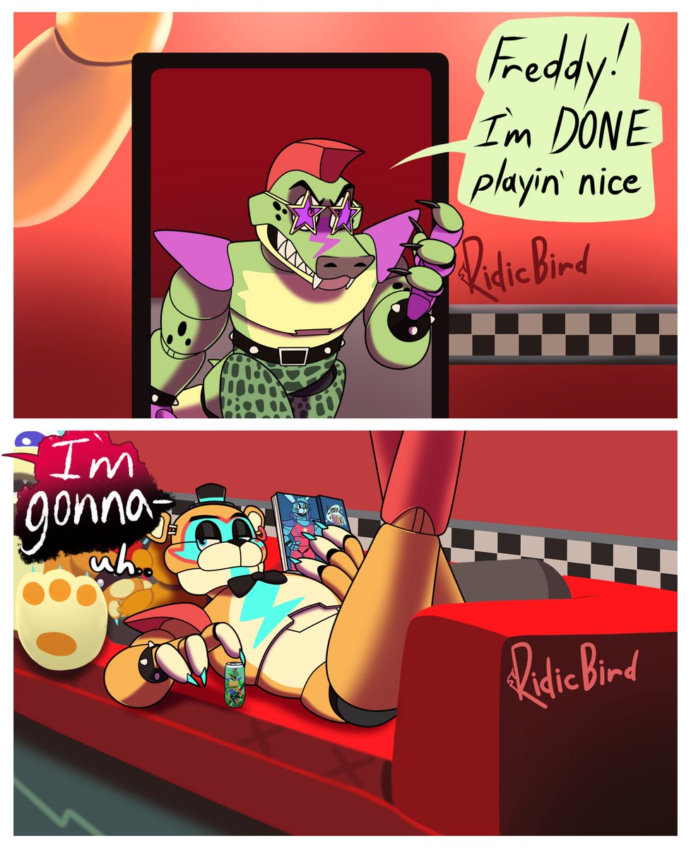 RidicBird's tweet photo. Exclusive FNAF Comic: Disrupting Freddy’s Downtime https://t.co/4KE67DetDf