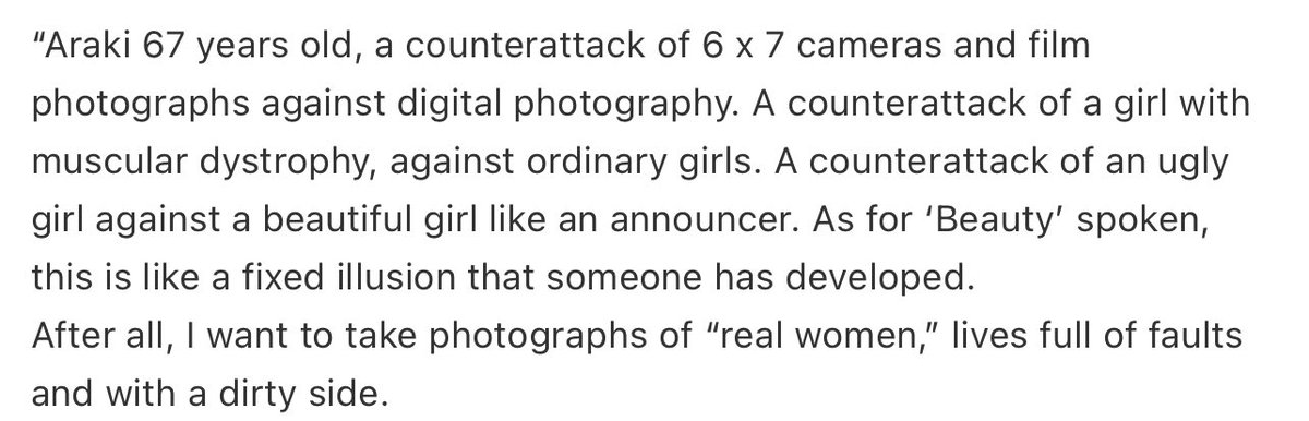 Fewer things more annoying than people adding the film stock outline to their digital photos. When this is done with film it's the photographer saying "look how good my composition is, I didn't crop it." I find it silly, but it works with what Araki was doing here.