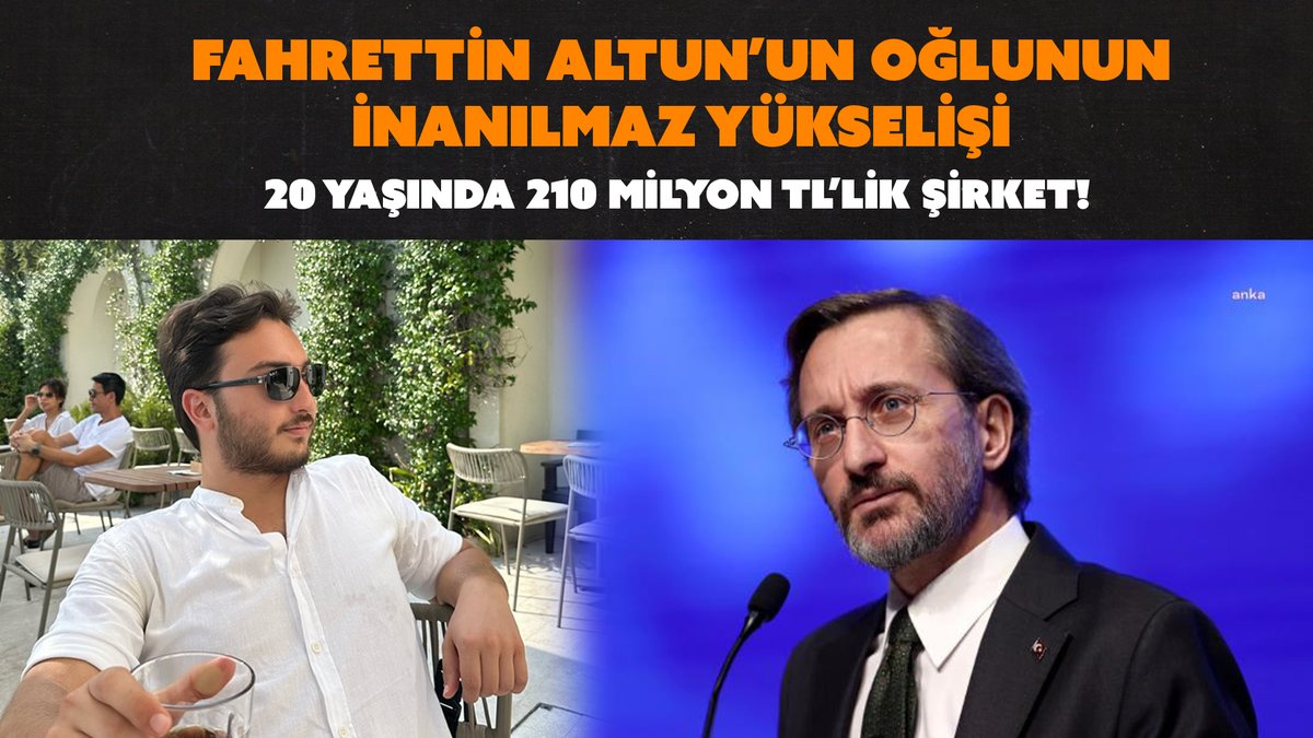 İlk kez Onlar'da!

Fahrettin Altun'un oğlunun inanılmaz yükselişi.

20 yaşında 210 milyon TL'lik şirketi! <a href="/timursoykan/">Timur Soykan</a> 

youtube.com/watch?v=B2v1m9…