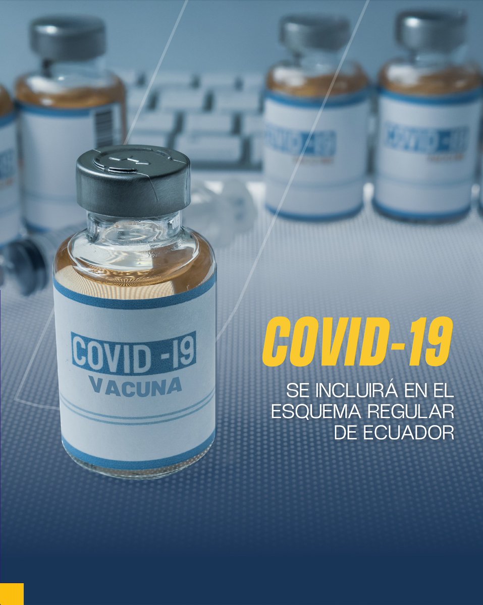 Con la actualización  del #EsquemaDeVacunación reducimos los pinchazos 💉 y tenemos mayor protección para nuestros ciudadanos, construyendo un país más sano y seguro.

#ElNuevoEcuador