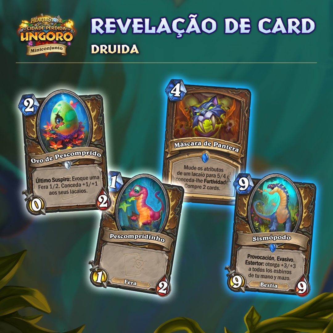 Ovos de dinossauro, Feitiços e novas Máscaras chegam com os novos cards de Cavaleiro da Morte e Druida, no 2º dia de revelações! ⚡

#DiadoRenascimento ️
