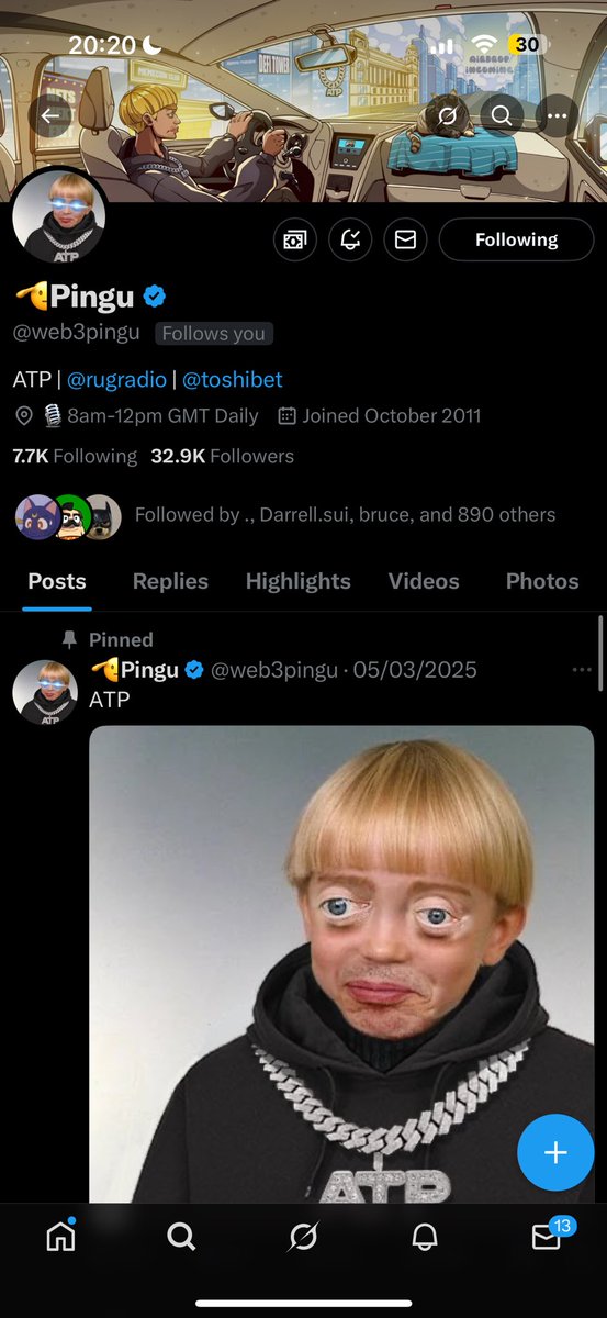 web3rj's tweet photo. my boy is back @web3pingu https://t.co/zJR3mRYlcs