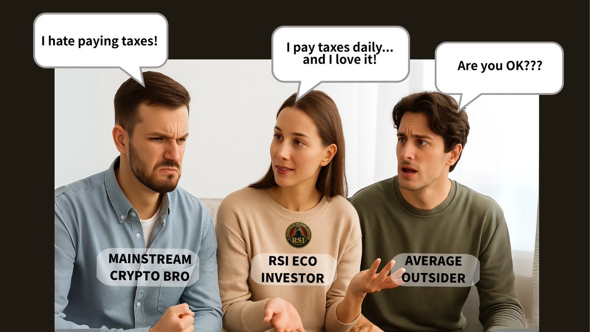 Isabella IVP (@isabella_ivp) on Twitter photo Most people avoid taxes like the plague.
<a href="/RSITOKENPLS/">RSI Ecosystem📜</a> investors?
We pay them daily - with a big smile - as part of our compounding ritual. 😊
These taxes don’t hurt. They’re the magic that grows our bags. It’s DeFi, but with receipts.
👉 Are you compounding or complaining? Most people avoid taxes like the plague.
<a href="/RSITOKENPLS/">RSI Ecosystem📜</a> investors?
We pay them daily - with a big smile - as part of our compounding ritual. 😊
These taxes don’t hurt. They’re the magic that grows our bags. It’s DeFi, but with receipts.
👉 Are you compounding or complaining?