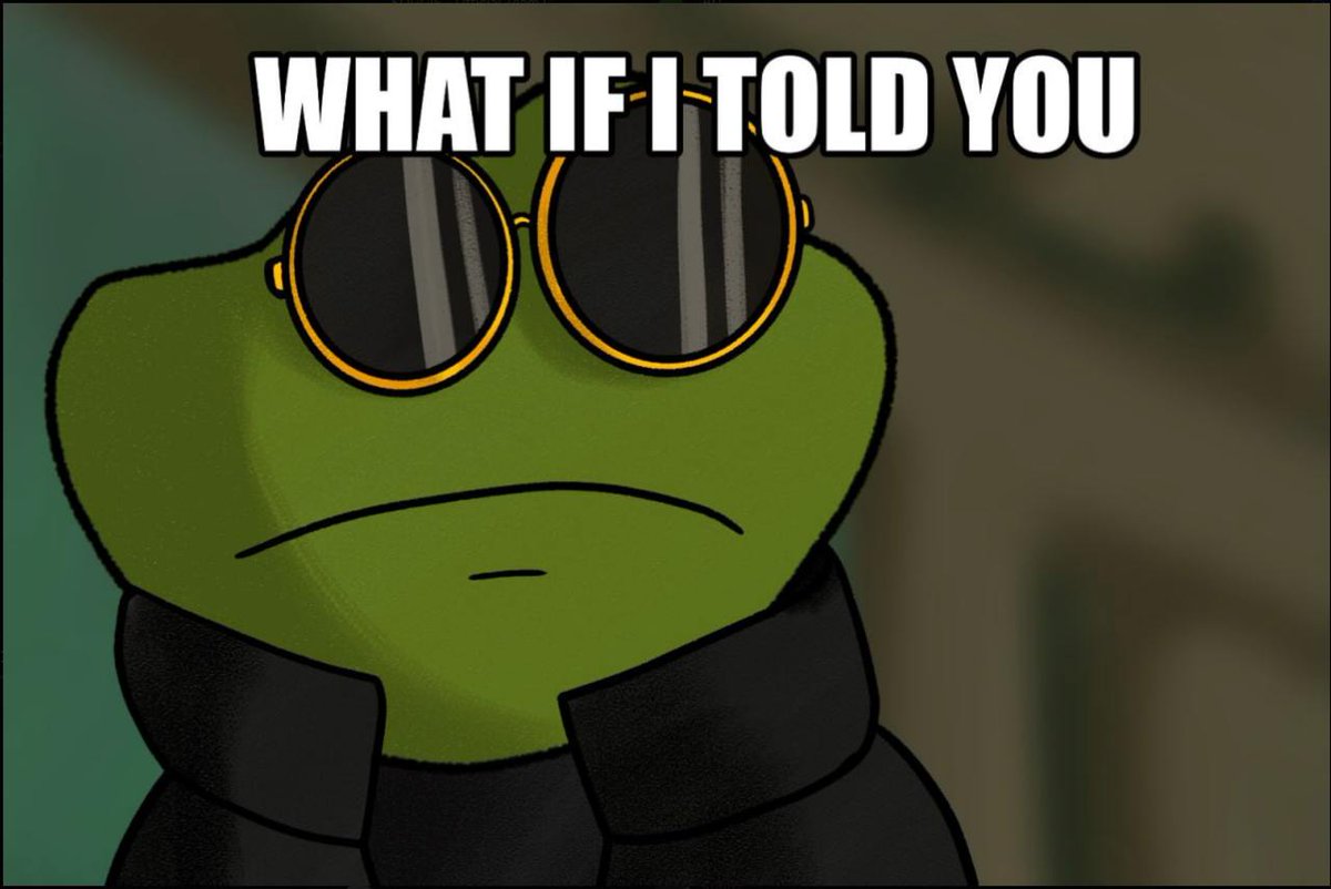 What if I told you there was a frog meme on ETH.. A frog created by Robert Crumb that <a href="/VitalikButerin/">vitalik.eth</a> himself has mentioned as the inspiration behind $pepe?

And now this OG frog sits below 1M MC ready to explode.. And just this morning <a href="/VitalikButerin/">vitalik.eth</a> sold his holdings (most
