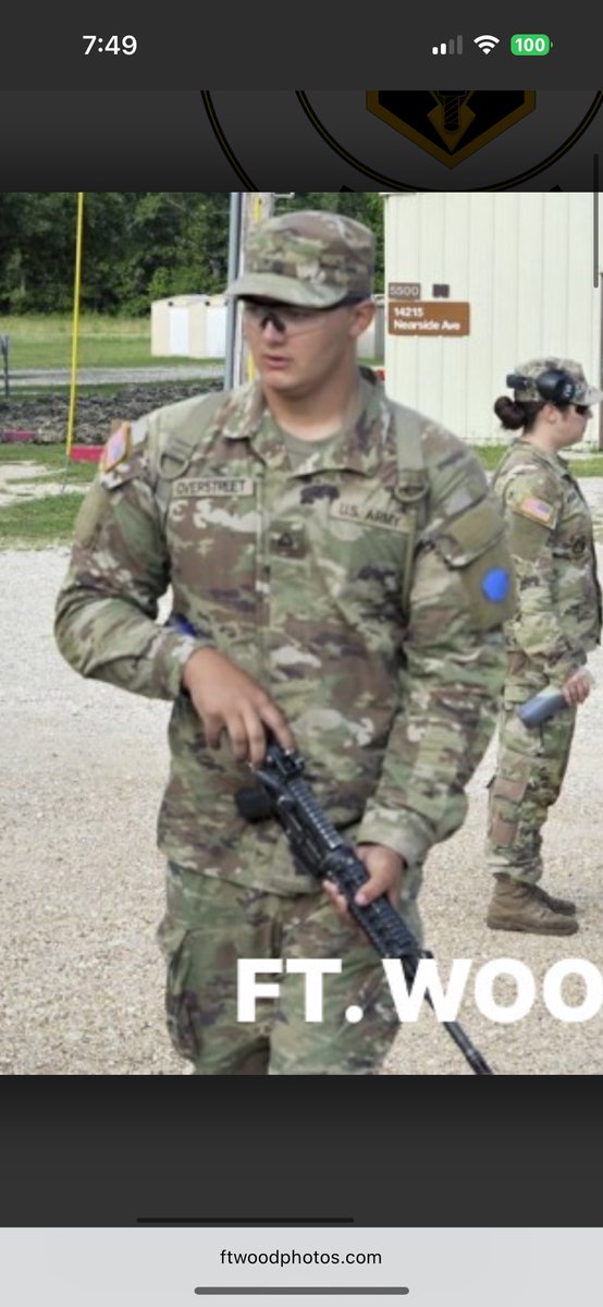 My grandson at basic training at Fort Leonard Wood