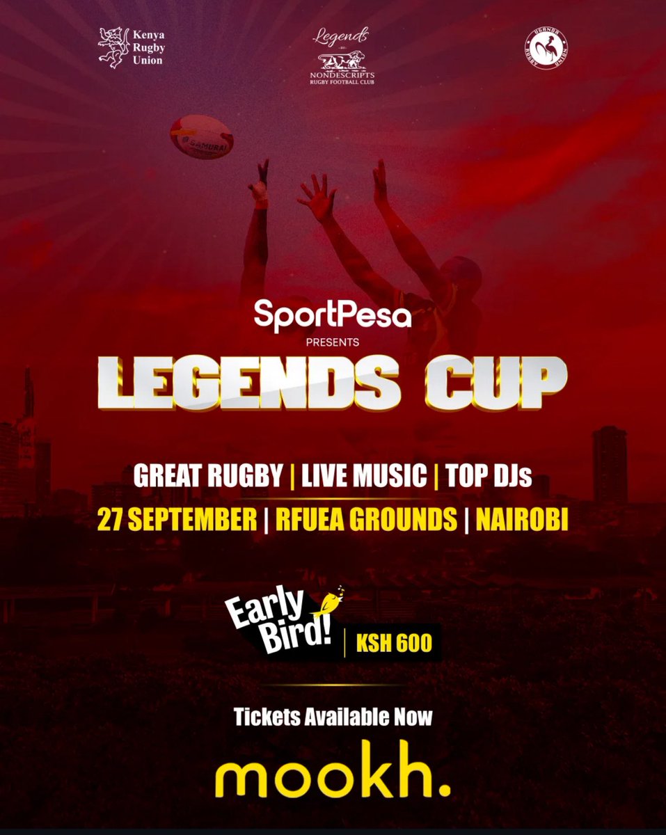 Early bird tickets on sale till Monday 1st September. Usiachwe nyuma 👉 mookh.com/event/sportpes…