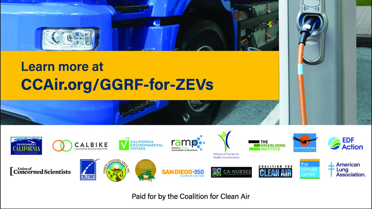Electric_Trucks's tweet photo. Federal attacks on #CA ZEV standards require #CALeg and @CAGovernor to lead - at a minimum - by restoring clean transportation investments in the #GGRF! Programs like #CleanCars4All, @CaliforniaHVIP, and @CACleanMobility protect health & cut costs:
https://t.co/o10BKdCgWb https://t.co/ebl3tBZMAJ