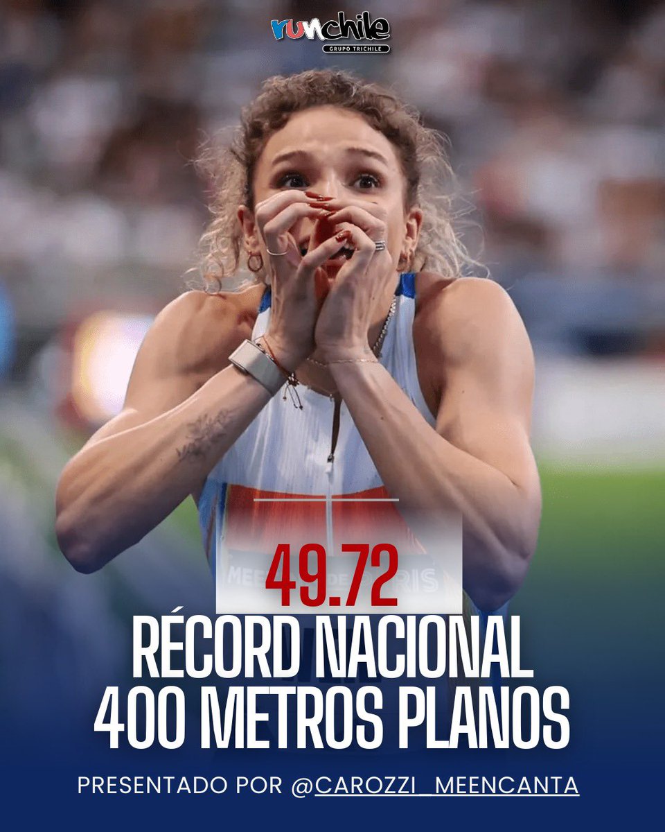 Otro récord de 🇨🇱 Martina Weil 🇨🇱 en los 400 metros planos

La nacional volvió a brillar en Europa con 49.72 seg. en la Diamond League de Zúrich🇨🇭

‼️Felicidades, Martina‼️👏

 ➡ runchile.cl/otro-record-de…

📸 @jrhodesathletics 

📝 Noticia presentada por <a href="/carozzimencanta/">Carozzi Me encanta</a>