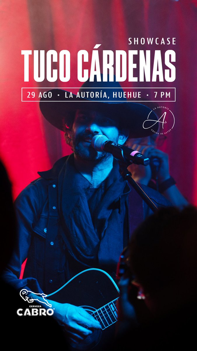 tucocardenas's tweet photo. ¡MAÑANA HUEHUE!

29 AGO • La Autoría • 7 PM
Info | Res: 5969 - 6285
¡Nos vemos pronto! 🖤

#AuténticaDesdeSiempre https://t.co/cn0y6CHBBq