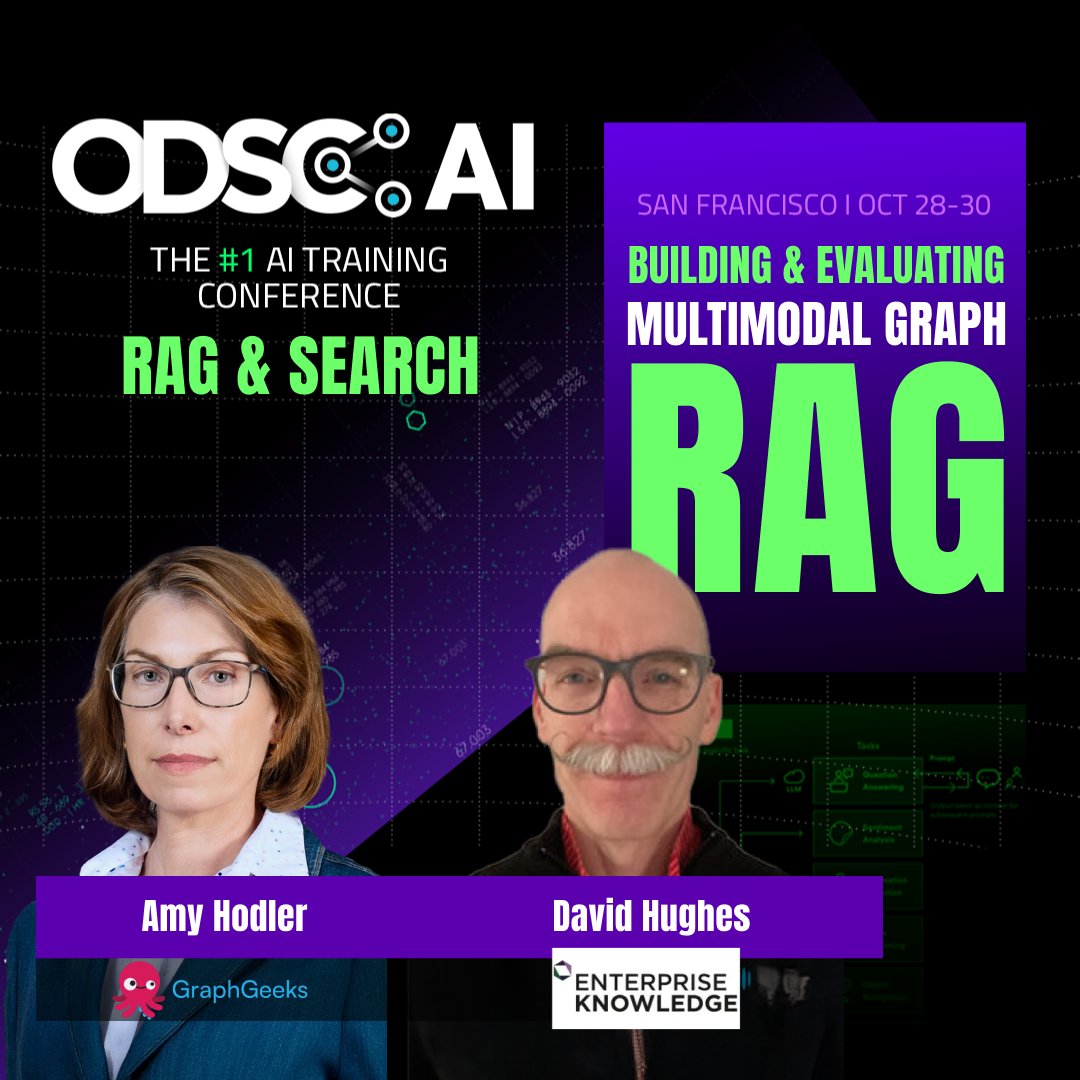 _odsc's tweet image. How do we move beyond text to build search and reasoning systems that actually reflect how humans think? 

At ODSS, @amyhodler (#GraphGeeks) and David Hughes (@EKConsulting) will show you how in their hands-on workshop.

Register now not to miss out → hubs.ly/Q03G1GFv0