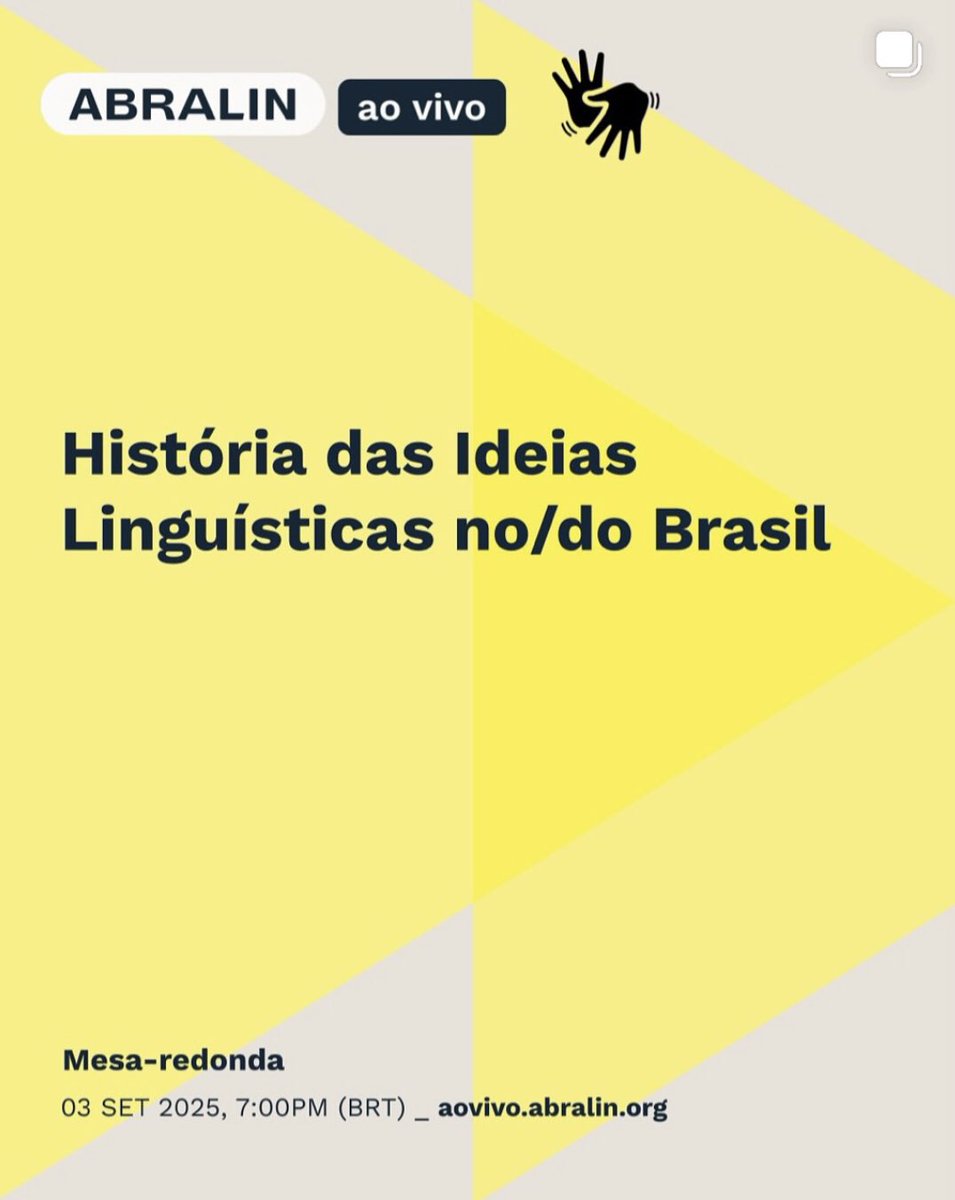 MJGarciaFolgado's tweet image. Mesa redonda “História das Ideias Linguísticas no/do Brasil” organizada por @abralin_oficial 
Con Claudia Pfeifer, José Edicarlos de Aquino y Rogério Modesto.
📆 03.09.2025
Online:  aovivo.abralin.org
#histlx