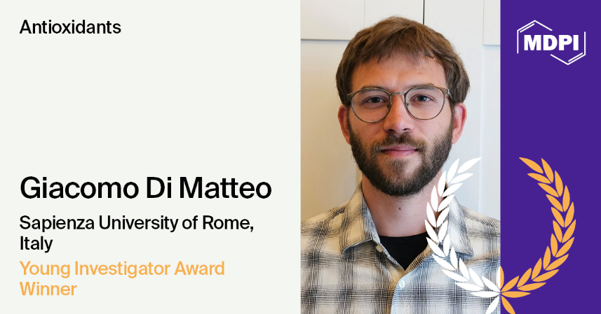 MDPIOpenAccess's tweet image. We are pleased to share an interview with Dr. Giacomo Di Matteo— winner of the @Antioxidants_OA (ISSN 2076-3921) Young Investigator Award.

See the full interview: brnw.ch/21wVhyo

#MDPI #OpenAccess #Antioxidants #Research