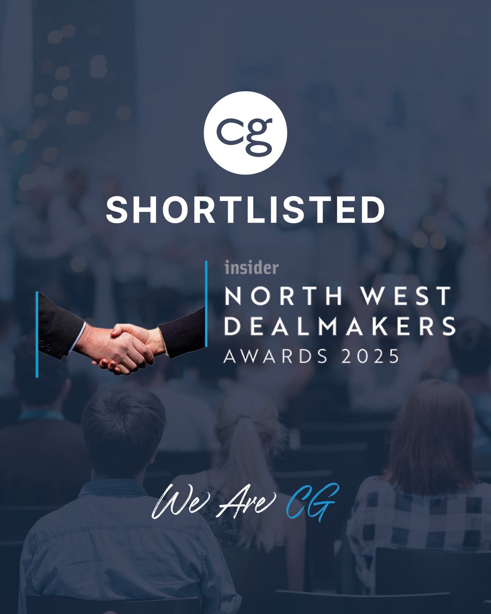 Our CG team are proud to have been shortlisted in the #Dealmakers awards for 2025. 

After eight years of unprecedented growth we are proud to sit alongside the rest of the worthy nominees in ‘Mid-size Law Firm of the Year’.

#WeAreCG #NWDeals