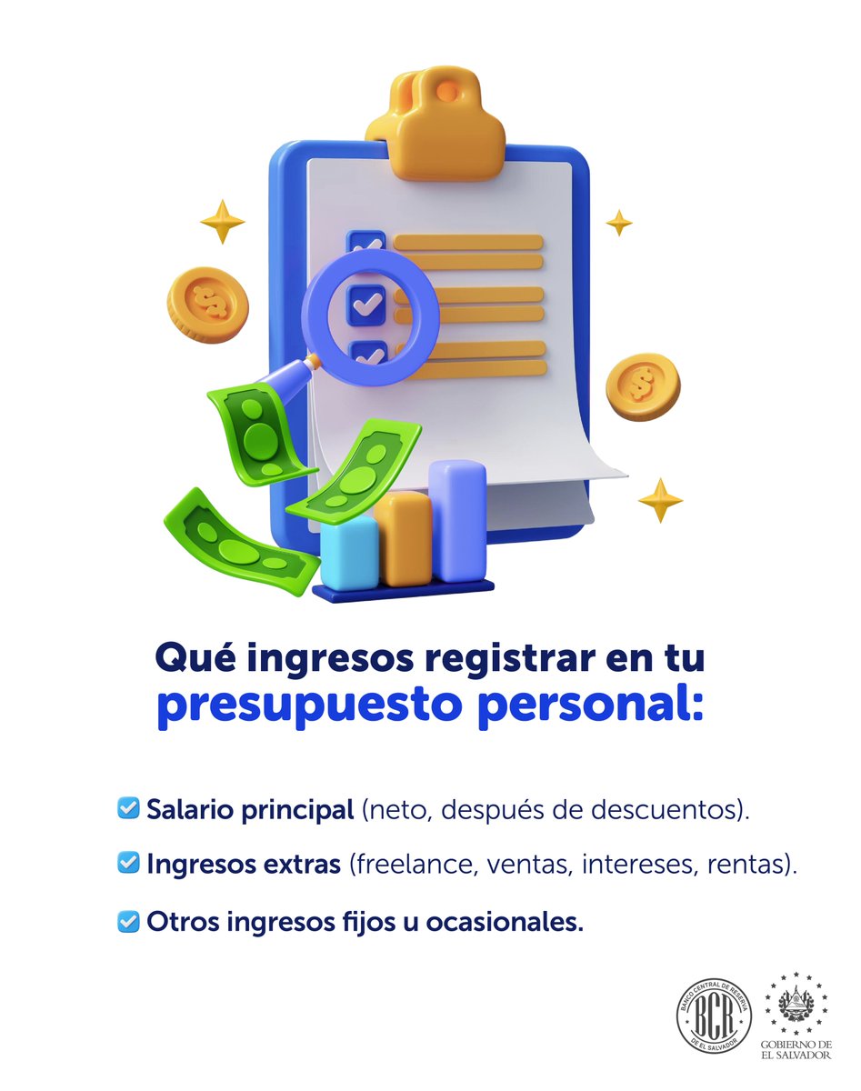 Es importante que al momento de hacer tu presupuesto registres tu ingreso promedio real. Para iniciar, puedes utilizar nuestro simulador de presupuesto disponible aquí: bit.ly/475Dv60 ✅