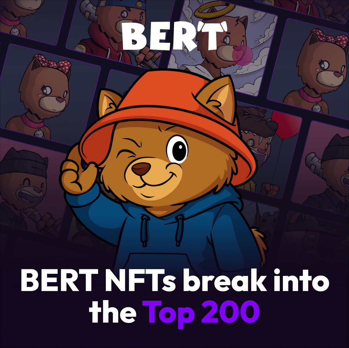 BERT NFTs just broke into the top 200 collections across chains and ranked among this month’s biggest floor movers. 

All of it happened without staking incentives. 

Staking is being finalized with a $22,000 bug bounty and full audit for safety. All according to plan. 🫡