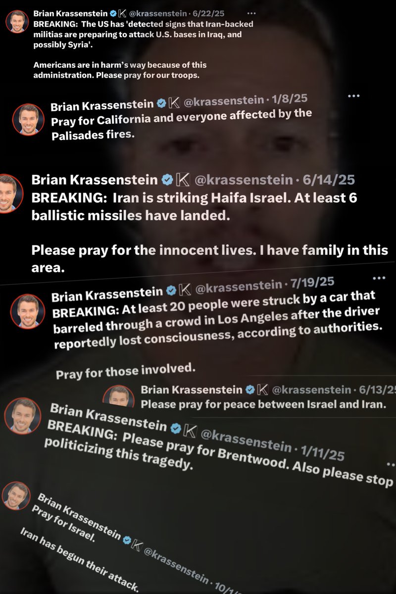 Brian loves to pray until it’s Christian’s who get slaughtered.

He prays for foreign countries before American children.

Despicable.