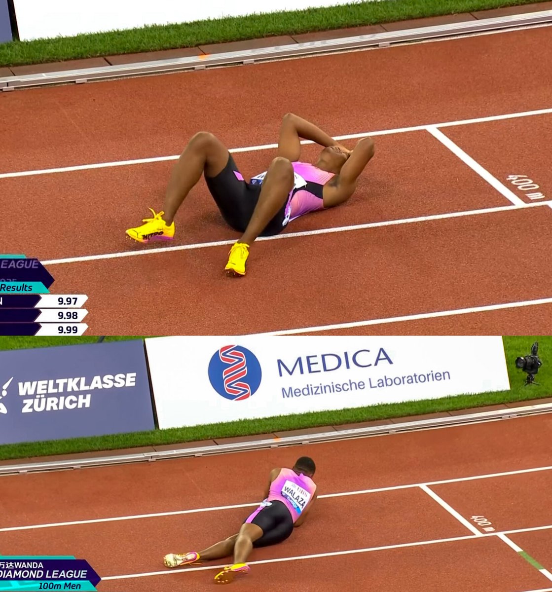 Injury for Bayanda Walaza 🇿🇦 in the men's 100m Diamond League final.

His last race before the World Championships...