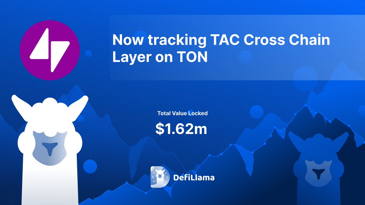 TON의 TAC 크로스체인 레이어에 대한 DefiLlama 발표 그래픽