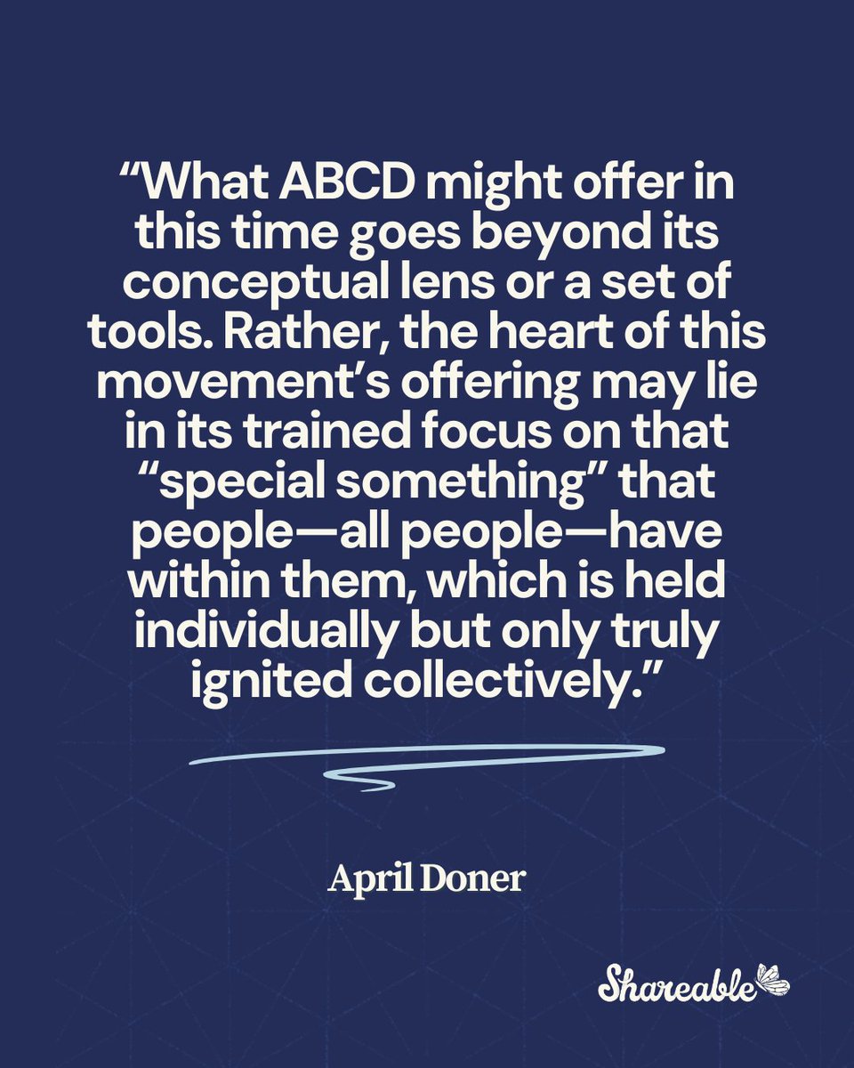 Check out our latest story on ABCD,  Asset-based community development by April Doner. 
shareable.net/restoring-our-…
