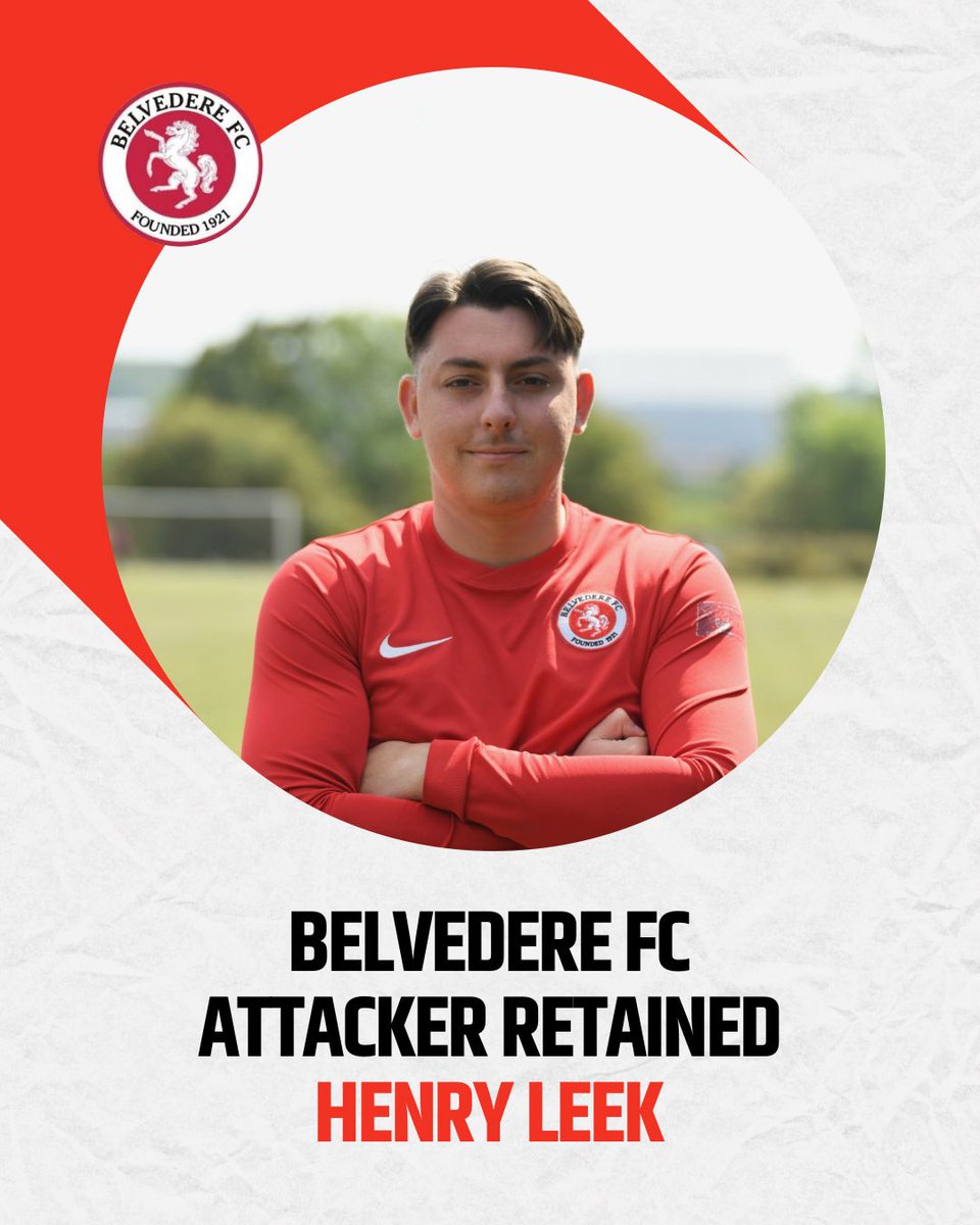 😍 It took a lot of persuading but <a href="/henryleek15/">Henryleek</a> is over the line and signs for another year!

11 goals in 20 games last season but has scored bundles of goals in his Belvedere career so far and we’re expecting a lot more this year! 🦌

#UpTheDeres 🦌❤️