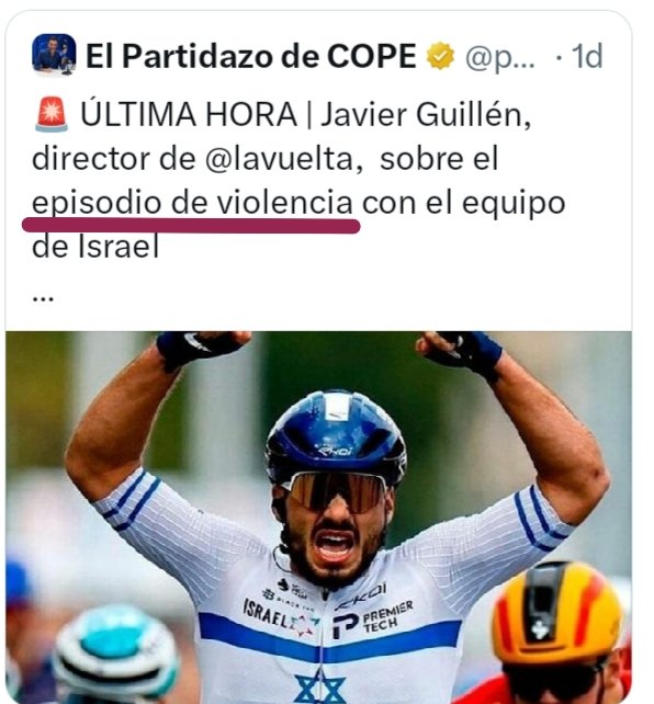 85.000 civiles muertos, 160.000 heridos, 440.000 hogares destruidos, la práctica totalidad de los hospitales destruidos, la población cercada y muriéndose de hambre.

Llamar "episodio de violencia" a que cuatro personas interrumpan durante 10 sg. una carrera me parece indecente.