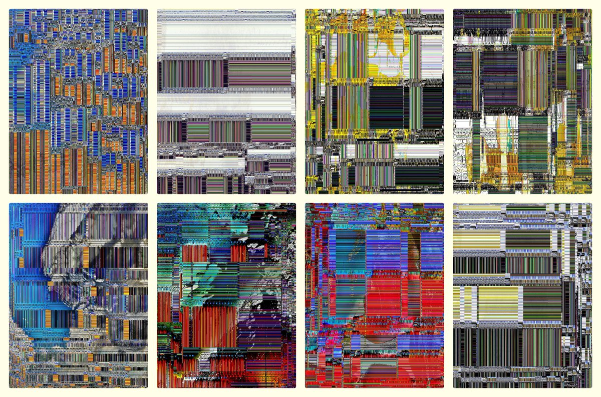 ***NEW***
in my - GEOMETRY Collection

Glitch artworks initiated from a motion photograph of my garden, glitched and edited manually with various applications on computer No Ai involved

all works are 1/1 edition listed for 5 #tezos 

objkt.com/collections/KT…